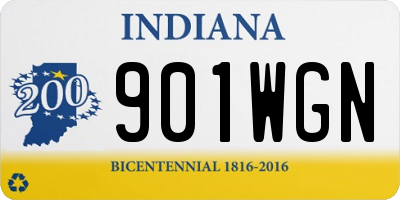 IN license plate 901WGN