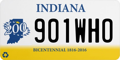 IN license plate 901WHO