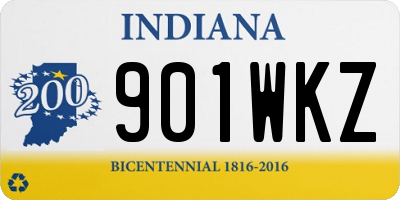 IN license plate 901WKZ