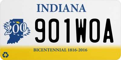 IN license plate 901WOA
