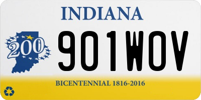 IN license plate 901WOV