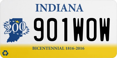 IN license plate 901WOW