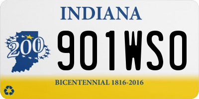 IN license plate 901WSO