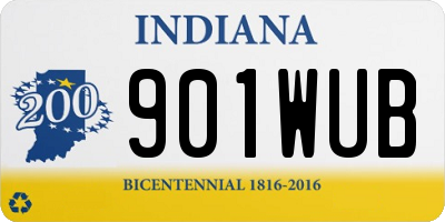 IN license plate 901WUB