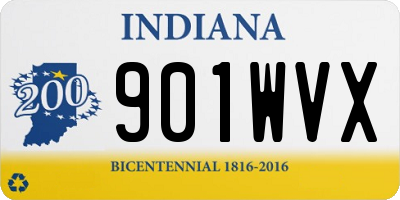 IN license plate 901WVX