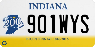 IN license plate 901WYS