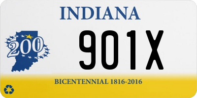 IN license plate 901X