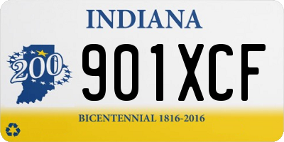 IN license plate 901XCF