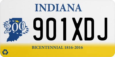 IN license plate 901XDJ