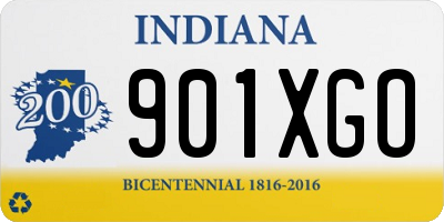 IN license plate 901XGO