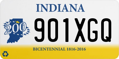 IN license plate 901XGQ