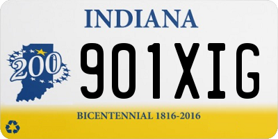 IN license plate 901XIG