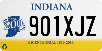 IN license plate 901XJZ