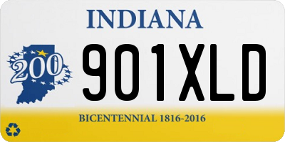 IN license plate 901XLD