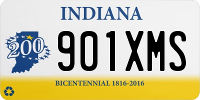 IN license plate 901XMS