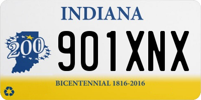 IN license plate 901XNX