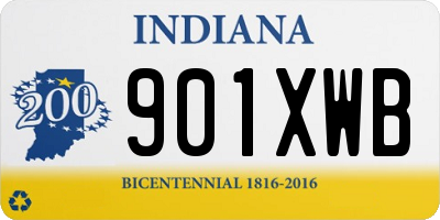 IN license plate 901XWB