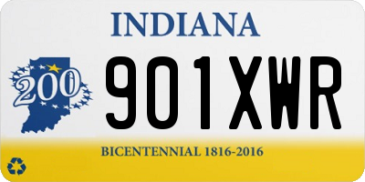 IN license plate 901XWR