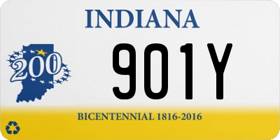 IN license plate 901Y