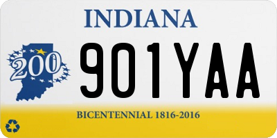 IN license plate 901YAA