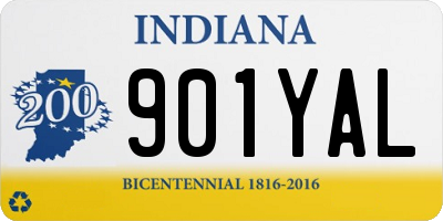 IN license plate 901YAL