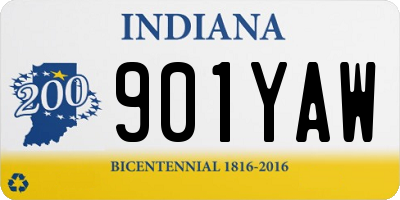 IN license plate 901YAW