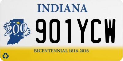 IN license plate 901YCW