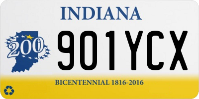 IN license plate 901YCX