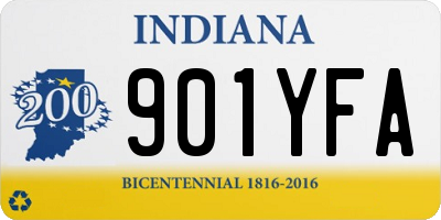 IN license plate 901YFA