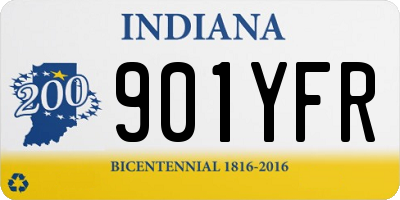IN license plate 901YFR