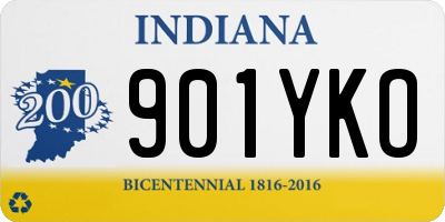 IN license plate 901YKO