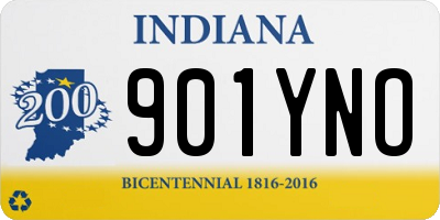 IN license plate 901YNO