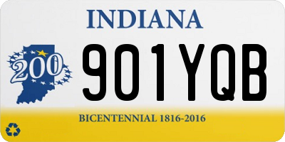 IN license plate 901YQB