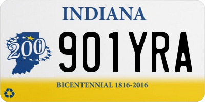 IN license plate 901YRA