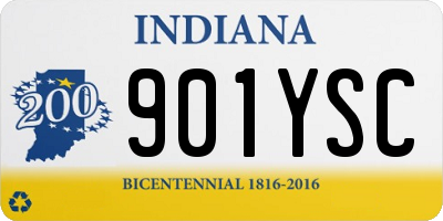 IN license plate 901YSC