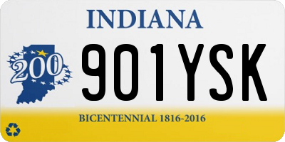IN license plate 901YSK