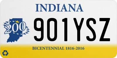 IN license plate 901YSZ