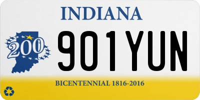 IN license plate 901YUN