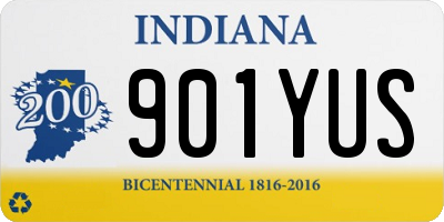 IN license plate 901YUS