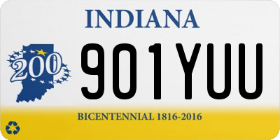 IN license plate 901YUU