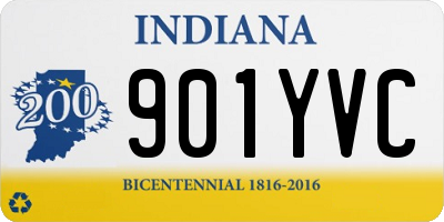 IN license plate 901YVC