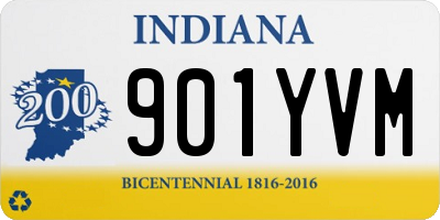 IN license plate 901YVM