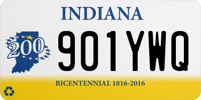 IN license plate 901YWQ