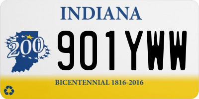 IN license plate 901YWW