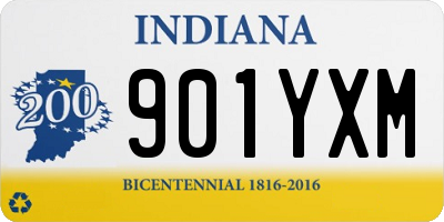 IN license plate 901YXM