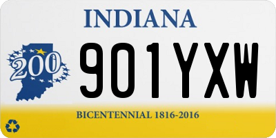 IN license plate 901YXW