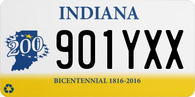 IN license plate 901YXX