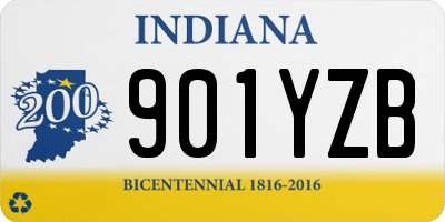 IN license plate 901YZB