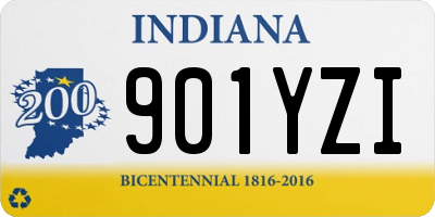IN license plate 901YZI