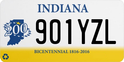 IN license plate 901YZL
